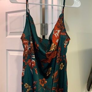 Pretty Little Thing Sz 6 emerald flower dress